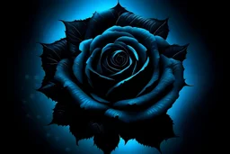 Create black rose and blue background