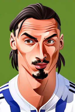 Zlatan Ibrahimovic Swedish soccer player cartoon 2d