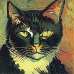 Portrait of a cat by Van Gogh