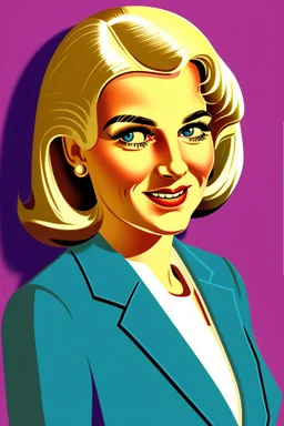 retro portrait of a beautiful female politician