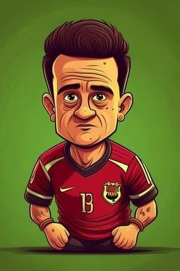 Coutinho football player ,cartoon 2d