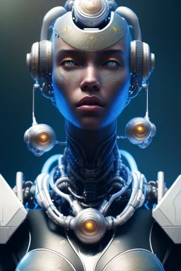 portrait,beautiful african robot, post-apocalyptic in a cyberpunk city, realistic, intriacte detail, sci-fi fantasy style, volumetric lighting, particales,highly detailed,cinamatic, deep colours,8k