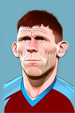 James Milner English football player cartoon 2d