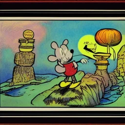 from krazy kat and ignatz mouse by herriman psychedelic landscape