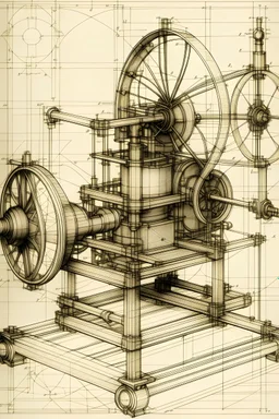 Dibujo de maquinaria Da Vinci