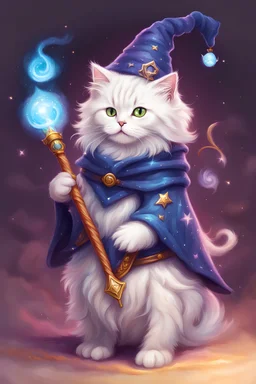 fluffy kitty wizard