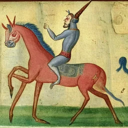 Pintura medieval de un centauro