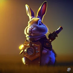 steampunk rabbit,steampunk style,shallow depth of field, close up, macro lens, cinematic, unreal engine 5, ultra detailed, by japbun2-40