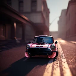 3d rendering. Diacast mini gt, racing background, Lost in Time, cinematic lighting