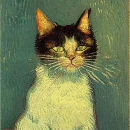 Retrato de un gato por Van Gogh