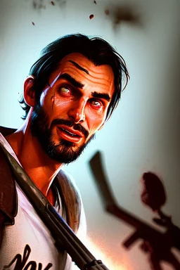 Nick from Left 4 Dead 2 on the verge of dying