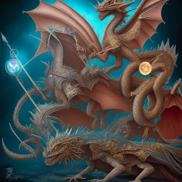 epic photo of queen elizabeth riding a dragon by tim burton