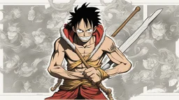 Monkey D luffy form one piece in viking style