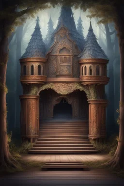 театральная сцена в славянском стиле сказок