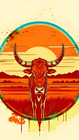 This unique design features a majestic longhorn silhouette against the backdrop of the Lone Star State.