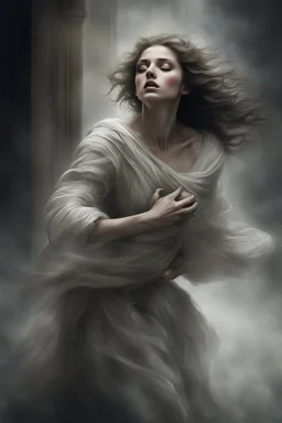 Александр отшатнулся назад, когда Мари толкнула его, его ослабевшее тело чуть не рухнуло от внезапного движения. Он попытался обернуться, чтобы посмотреть, что происходит, но головокружение и холод затуманивали зрение и делали движения медленными и неуклюжими. Он слышал, как она вскрикнула от боли, и его сердце сжалось от страха.