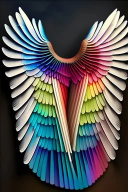 angel wings like accordion colors bellows