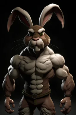 Muscular male rabbit