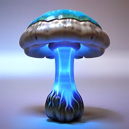 Mushroom| AZURITE: Fungal Isometrics: a stunning realistic photograph of wet bone structure, 3d render, octane render, intricately detailed, titanium decorative headdress, cinematic, trending on artstation | Isometric | Centered