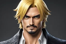 sanji in 8k live action artstyle, one piece them, Crooked eyebrows, dynamic pose, intricate details, highly detailed, high details, detailed portrait, masterpiece,ultra detailed, ultra quality