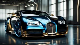 Rear View A stunningly realistic (((bugatti bentley x mansory))), intricate detail and perfection in every surface, glimmering metal and luxurious contours, a (perfect model) for a desktop wallpaper fit for high resolution screens, evoking a sense of futuristic elegance in a (4K cinematic atmosphere).