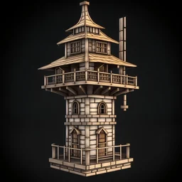 A picture of an medieval watch tower for a card game
