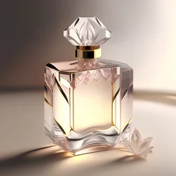 generate me an aesthetic photo of perfumes for Crystal Clear: Use crystal elements to add a touch of luxury.