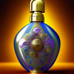 an abstract painting of a perfume bottle, highly detailed