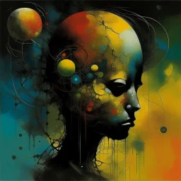 abstract nightmare neon reveries, by Dave McKean, by Victor Pasmore