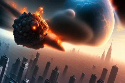 Apocalypse city asteroid