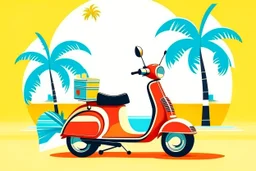 cool fun beach brand beach wear random design seaside bucket and spade vespa sunshine abstract objects like havana brand simple 3 colour