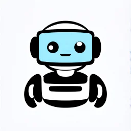 AI Robot LOGO simple, winking face