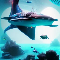 fullbody Drawing of 'Ultra Futuristic style concept Submarine'intricate detail,by andrea bonelli,Kilian Eng,Ohrai,underwater,three quarters view, Futuristic Submarine octopus Robot design study, toned colors,16k