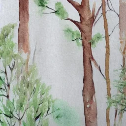 exquisite whimsical woodland watercolor, delicate, cute, adorable, linen backdrop