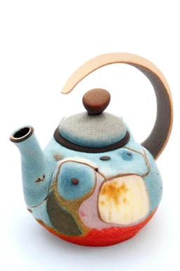 Cozy vibes art tea pot