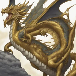 An Umbral Gold Dragon