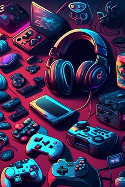 background for showing Gaming accessories