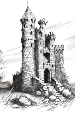 Draw me a picture of Crannagh castle, Templetuohy, Ireland. Draw this castle in its original state prior to it being burnt down.