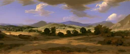 texas hill landscape by poussin