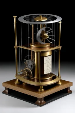 perpetual motion machine with labelled parts as designed by nicola tesla