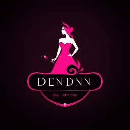 Create a logo called Deniz Boutique DARK PINK