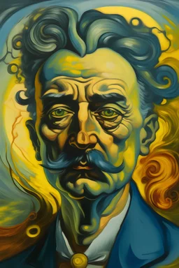 Portrait of Spartan by Van Gogh and Dali