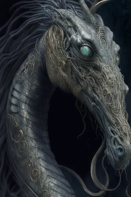 Serpent horse alien hyrbid,Hyper realist, hyper detailed, intricated, detailed, greg rutkowski