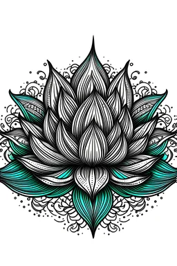 Drawing fashion designs in the shape of a lotus flower