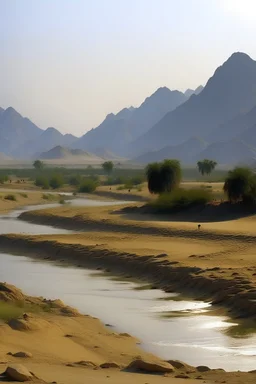 kassala mountains with river