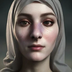 close up portrait of fog as woman in hijab, fine detail, highly intricate, modern surrealism painting, defined cracks and breaks, high-quality, volumetric lighting, 8k, ultrahd, George Grie, Marco Escobedo, Igor Morski,Brian Froud, Howard Lyon, Selina French,