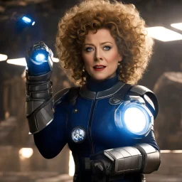 in the future: River Song has the power gauntlet
