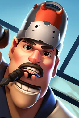 Team Fortress 2 engineer taking a selfie