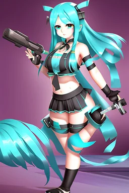 hatsune leeku with big weapons