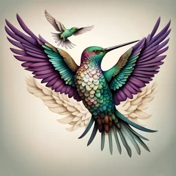 Hummingbird with eagle wings